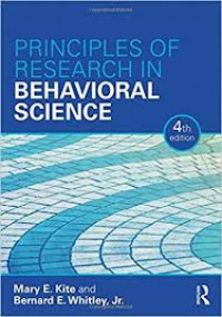 Principles of research in behavioral science