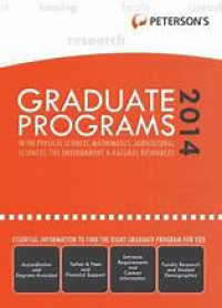 Graduate programs in the physical sciences, mathematics, agricultural sciences, the environment & natural resources