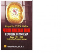 Kumpulan kaidah hukum putusan mahkamah agung republik Indonesia tahun 1953-2008 berdasarkan penggolongannya