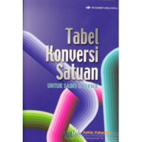 Tabel konversi satuan untuk sains dan teknik