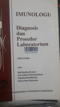 Imunologi : diagnosis dan prosedur laboratorium