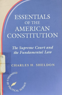Essentials of the American constitution : the supreme court and the fundamental law
