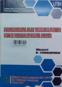 Perancangan alat modulus puntir untuk praktikum fisika dasar