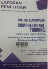 Analisis kemampuan computational thinking calon guru fisika melalui pembelajarn pemecahan masalah berdasar rasch model