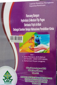 Rancang bangun hydrolisis e-module flip pages berbasis fiqih al-biah sebagai sumber belajar mahasiswa pendidikan kimia