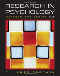 Research in psychology : methods and design