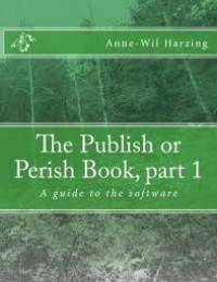 Image of The publish or perish book, part 1 : a guide to the software