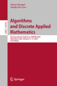 Algorithms and discrete applied mathematics: 6th international conference, caldam 2020