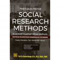 Post-qualitative social research metods: kuantitatif-kualitatif-mix metods positivism-postpositivsm-phenomenology-postmodern filsafat, paradigma, teori, metode, dan laporan
