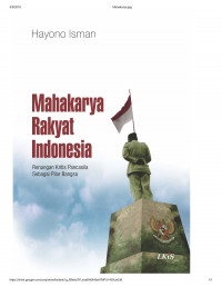 Mahakarya rakyat Indonesia : renungan kritis pancasila sebagai pilar bangsa