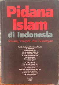 Pidana Islam di Indonesia : peluang prospek, dan tantangan
