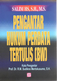 Image of Pengantar hukum perdata tertulis (BW)