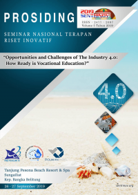 Prosiding seminar nasional terapan riset inovatif : opportunities and challenges of the indrustry 4.0 : how ready is vocational education?