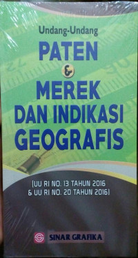 Undang-undang Paten & Merek dan Indikasi Geografis