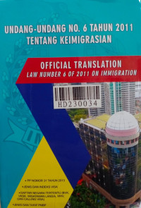 Undang-undang No. 6 Tahun 2011 tentang Keimigrasian